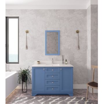 Set mobilier de baie (2 piese) Yellowstone 48 - Blue, Albastru, 120x86x54 cm