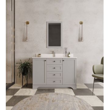 Set mobilier de baie (2 piese) Yellowstone 48 - Grey, Gri, 120x86x54 cm