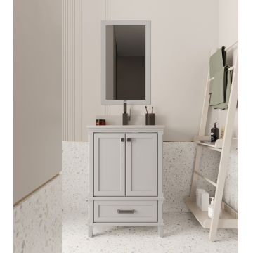 Set mobilier de baie (2 piese) Yukon 24 - Grey, Gri, 60x86x54 cm