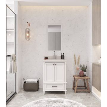 Set mobilier de baie (2 piese) Yukon 24 - White, Alb, 60x86x54 cm