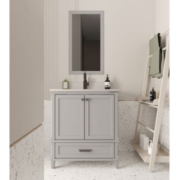Set mobilier de baie (2 piese) Yukon 30 - Grey, Gri, 75x86x54 cm
