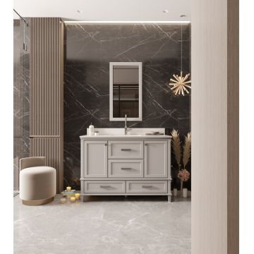 Set mobilier de baie (2 piese) Yukon 48 - Grey, Gri, 120x86x54 cm