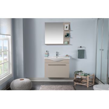 Set mobilier de baie (3 piese) Arches 80 - Tan, Crem, 79x58x36 cm