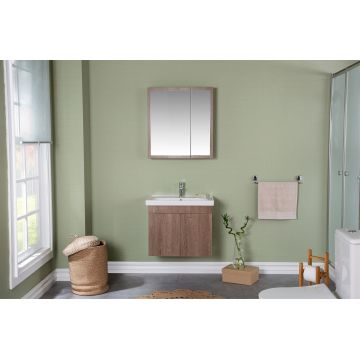 Set mobilier de baie (3 piese) Bryce 65 - Brown, Maro, 65x50x48 cm