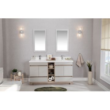 Set mobilier de baie (3 piese) Echo 60 - Oak, Stejar, 150x86x54 cm