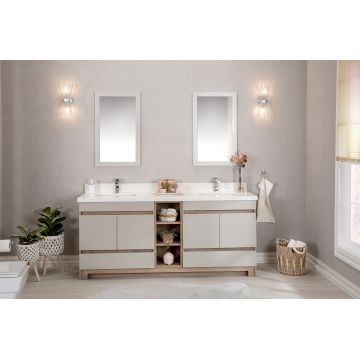 Set mobilier de baie (3 piese) Echo 72 - Oak, Stejar, 180x86x54 cm