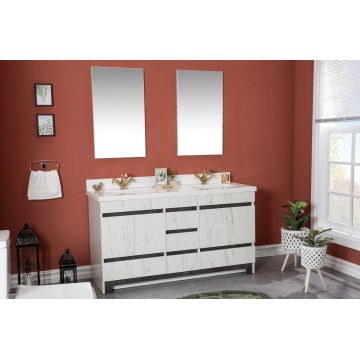 Set mobilier de baie (3 piese) Edisto 60 - Black, Negru, 180x86x54 cm
