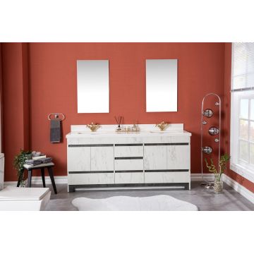 Set mobilier de baie (3 piese) Edisto 72 - Black, Negru, 180x86x54 cm