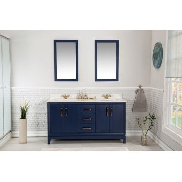 Set mobilier de baie (3 piese) Michigan 60 - DarkBlue, Albastru inchis, 150x86x54 cm