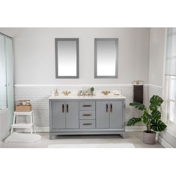 Set mobilier de baie (3 piese) Michigan 60 - DarkGrey, Gri inchis, 150x86x54 cm