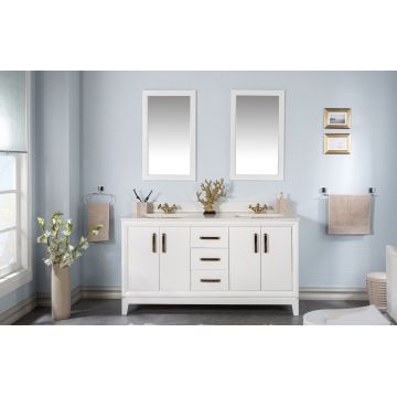 Set mobilier de baie (3 piese) Michigan 60 - White, Alb, 150x86x54 cm