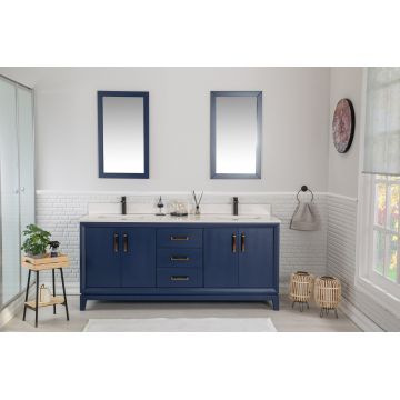 Set mobilier de baie (3 piese) Michigan 72 - DarkBlue, Albastru inchis, 180x86x54 cm