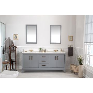 Set mobilier de baie (3 piese) Michigan 72 - DarkGrey, Gri inchis, 180x86x54 cm
