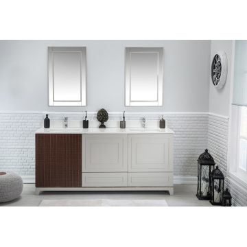 Set mobilier de baie (3 piese) Ohio 72 - Grey, Gri, 180x86x54 cm