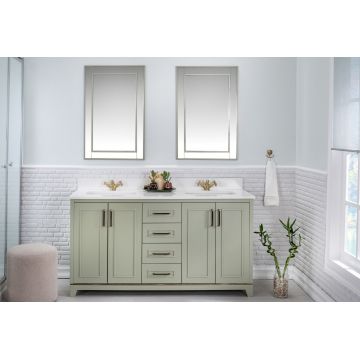 Set mobilier de baie (3 piese) Ontario 60 - Green, Verde, 150x86x54 cm