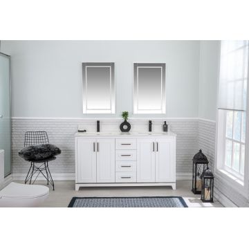 Set mobilier de baie (3 piese) Ontario 60 - White, Alb, 150x86x54 cm
