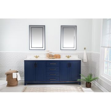 Set mobilier de baie (3 piese) Ontario 72 - DarkBlue, Albastru inchis, 180x86x54 cm
