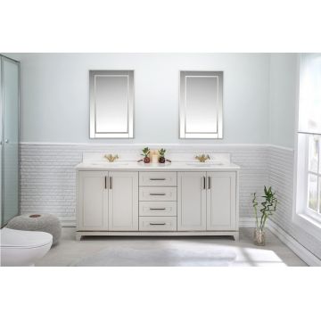 Set mobilier de baie (3 piese) Ontario 72 - Grey, Gri, 180x86x54 cm
