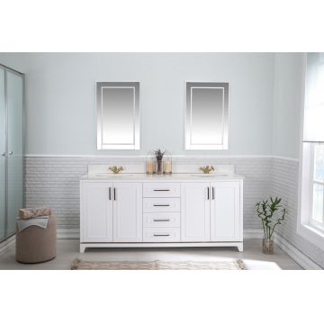 Set mobilier de baie (3 piese) Ontario 72 - White, Alb, 180x86x54 cm