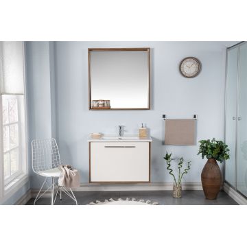 Set mobilier de baie (3 piese) Sahra 85 - Cream, Crem, 56x83x44 cm