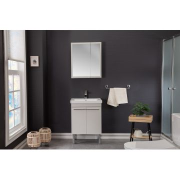 Set mobilier de baie (3 piese) Salda 60 - White, Alb, 59x60x45 cm