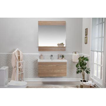 Set mobilier de baie (3 piese) Sequoia 100 - White, Alb, 100x50x49 cm