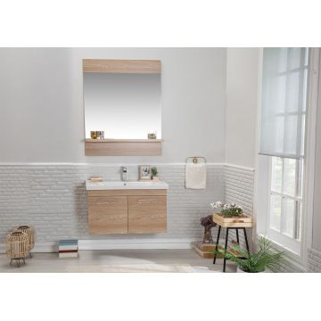 Set mobilier de baie (3 piese) Sequoia 90 - White, Alb, 79x50x49 cm