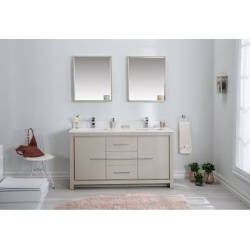 Set mobilier de baie (3 piese) Superior 60 - Beige, Bej, 150x86x54 cm