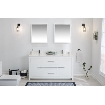 Set mobilier de baie (3 piese) Superior 60 - White, Alb, 150x86x54 cm