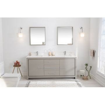 Set mobilier de baie (3 piese) Superior 72 - Grey, Gri, 180x86x54 cm