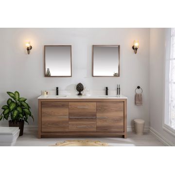 Set mobilier de baie (3 piese) Superior 72 - Walnut, Nuc, 180x86x54 cm