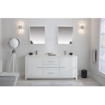 Set mobilier de baie (3 piese) Superior 72 - White, Alb, 180x86x54 cm