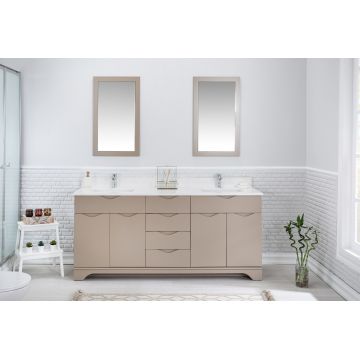 Set mobilier de baie (3 piese) Teton 72 - Roz, Roz, 180x86x54 cm