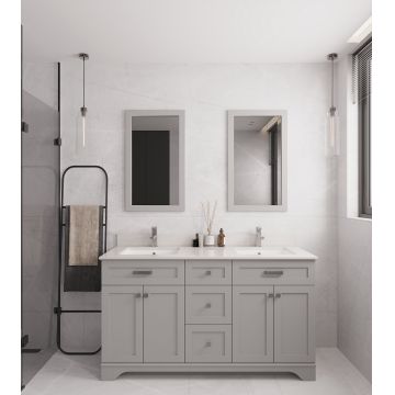 Set mobilier de baie (3 piese) Yellowstone 60 - Grey, Gri, 150x86x54 cm
