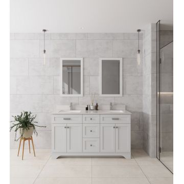 Set mobilier de baie (3 piese) Yellowstone 60 - White, Alb, 150x86x54 cm