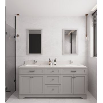 Set mobilier de baie (3 piese) Yellowstone 72 - Grey, Gri, 180x86x54 cm