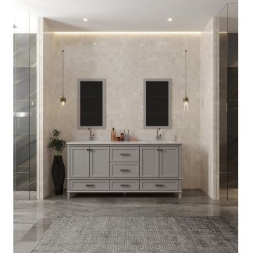 Set mobilier de baie (3 piese) Yukon 72 - Grey, Gri, 180x86x54 cm
