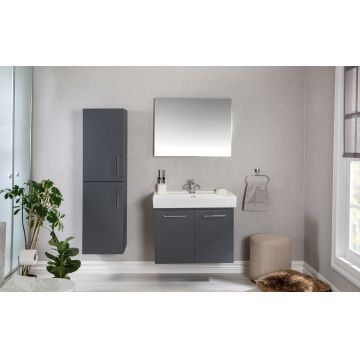 Set mobilier de baie (4 piese) Carlsbad 80 - Grey, Gri, 78x53x48 cm