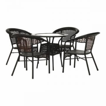 Set mobilier de gradina 1+4 maro Geton