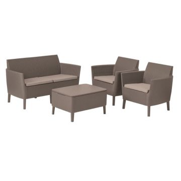 Set mobilier gradina cappuccino 4 piese Keter Salemo