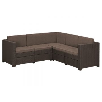 Set mobilier gradina fara masa maro Keter Provence