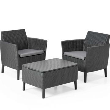 Set mobilier gradina grafit Keter Salemo