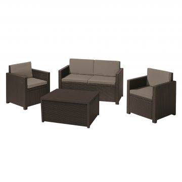 Set mobilier gradina maro Keter Monaco