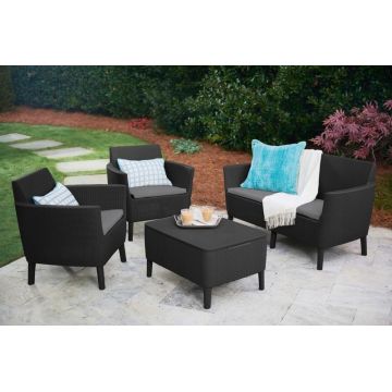 Set mobilier graphite Keter Salemo