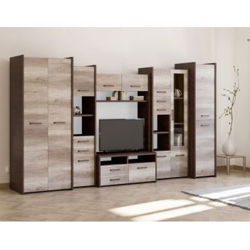 Bibliotecă living Mirabela, 360 cm, Sonoma