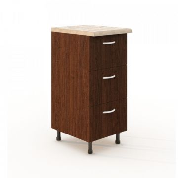 Corp Inferior 3 Sertare L60XH90X50A Cm, Culoare Wenge