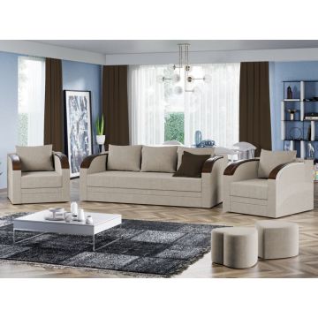 Set Canapea si Fotolii Verona Crem