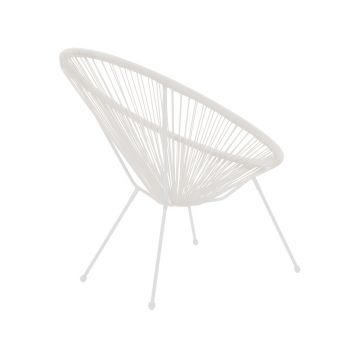 Set de gradina Pakoworld Acapulco 3 piese metal alb