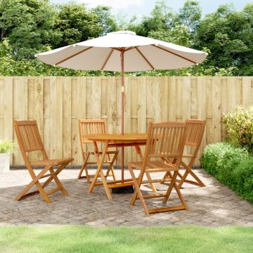 Set mobilier de grădină, 5 piese, lemn masiv de acacia