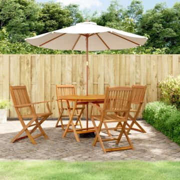 Set mobilier de grădină, 5 piese, lemn masiv de acacia